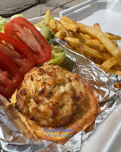 Crabcake Burger & Fries